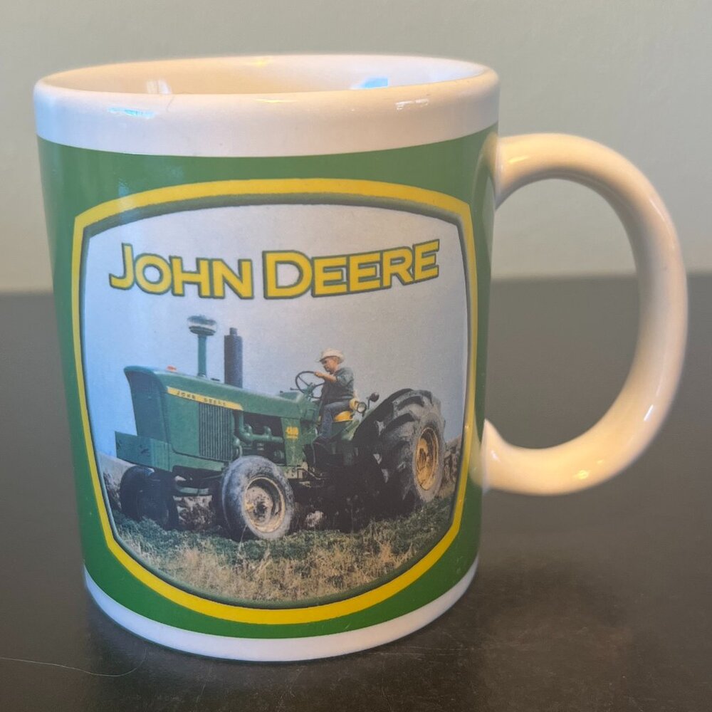 Vintage John Deere Tractor Ceramic Coffee Mug Cup Houston Harvest Gift Products